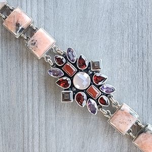 Nicky Butler Sterling Silver 925 Wagnerite Chalcedony Amethyst Bracelet Designer